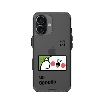 iPhone 17 Clear (相機按鈕) 酷墨灰 - 無所事事小海豹 The Nothing Seal - 你超豹棒！