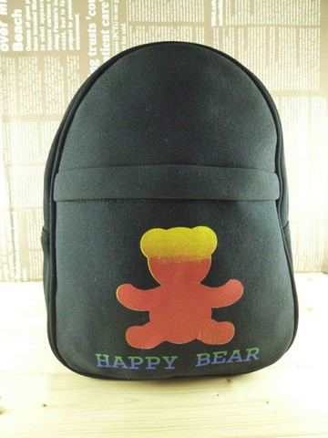 【震撼精品百貨】日本綜合熊 HAPPY BEAR 後背包 黑  震撼日式精品百貨