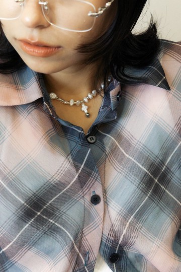 蕪-無垢 十字架珍珠項鍊