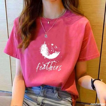 韓版高品質 大尺碼上衣 100%重磅純棉 短袖上衣 大碼女裝 短袖T恤女 印花T桖 吸汗透氣不起球 寬鬆遮肚 多色可選