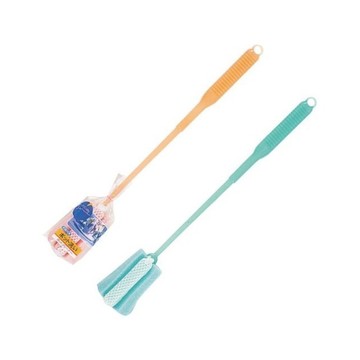 小禮堂 小久保工業所 日製 長柄抗菌水瓶刷 海棉刷 水壺刷 保溫瓶刷 (2款隨機) 4956810-233045