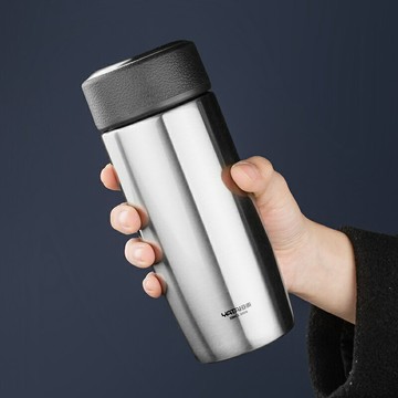 304不銹鋼保溫杯男士高顏值高檔茶水分離泡茶杯子2021新款水杯女