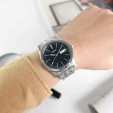 SEIKO 精工 / SCXC011 /夜光 星期日期 日本機芯 不鏽鋼手錶 藍色 37mm