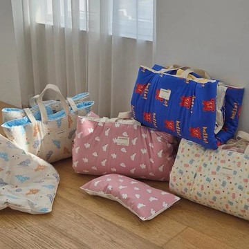 韓國製 Mimiunni 純棉 兒童睡袋組 三件組 四季被 多款可選 另售 收納袋 (內含 枕頭 睡墊 棉被)