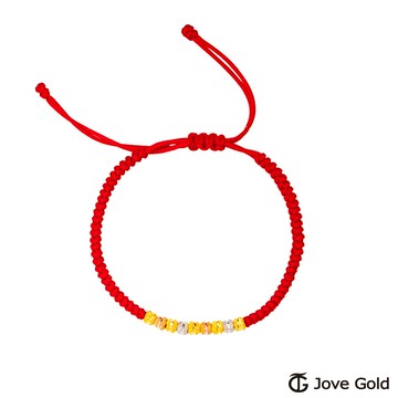 JoveGold漾金飾夢想力量黃金編織繩手鍊