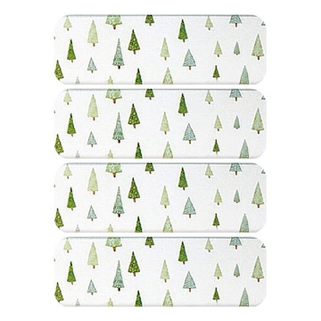 小麥購物 硅藻土洗漱台防水墊  4個  小樹 綠色 + 白色