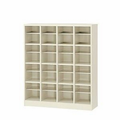 日本製・完成品  シューズボックス・オープンタイプ　4列4段16人用（中棚付）　W1000×D350×H1180　SBN-16【送料無料】