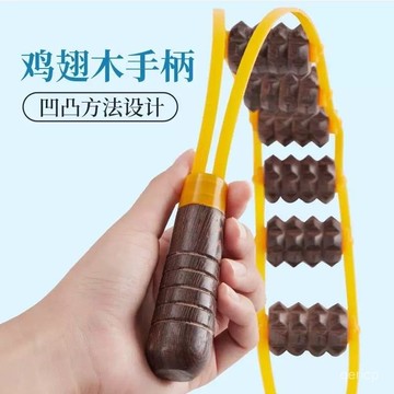 臺灣🚍8H出🉑滾輪木質鷄翅木拉背條肩頸椎多功能全身手動不求按摩器按摩滾輪手 9L5N