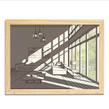 相框/相本 Viita 創意LED陽光木框畫 相框式小夜燈 三色晴天16x21cm