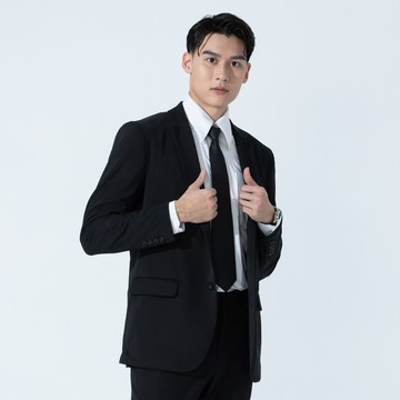 Sù-Si舒仕裝｜針織彈性機能西裝外套｜黑 #C50021