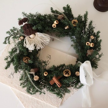 聖誕編織款 可可色聖誕樹 聖誕花圈 聖誕禮物 交換禮物 聖誕佈置