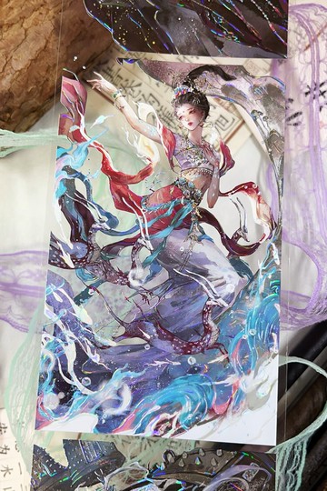 仙靈雅集2 PET 紙膠帶 貝殼光 10米卷