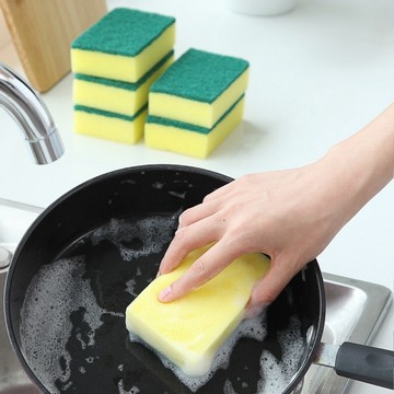 【現貨】居家生活 海綿刷 洗碗洗鍋 廚房用品 菜瓜布 洗茶杯 咖啡杯 污垢 海綿 不織布刷 洗盤刷 刷子 流理台刷 浴室
