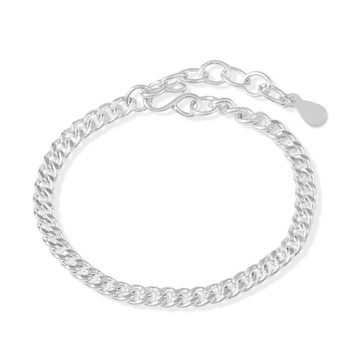 【童樂繪金飾】兒童純銀手鍊 古巴鍊 (彌月銀飾 滿月禮 寶寶足銀)