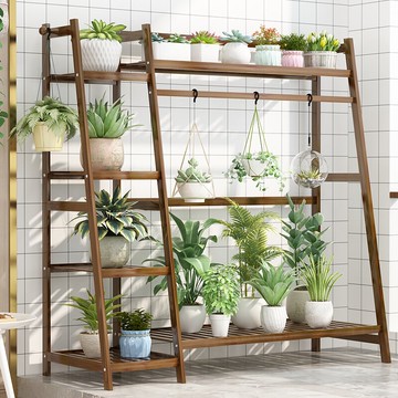 花架子陽臺置物架花盆掛架落地式多層客廳室內綠蘿多肉實木盆栽架
