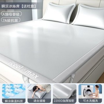 夏季冰絲涼蓆（180cmx200cm）加密軟蓆 涼蓆 可機洗水洗冰絲席