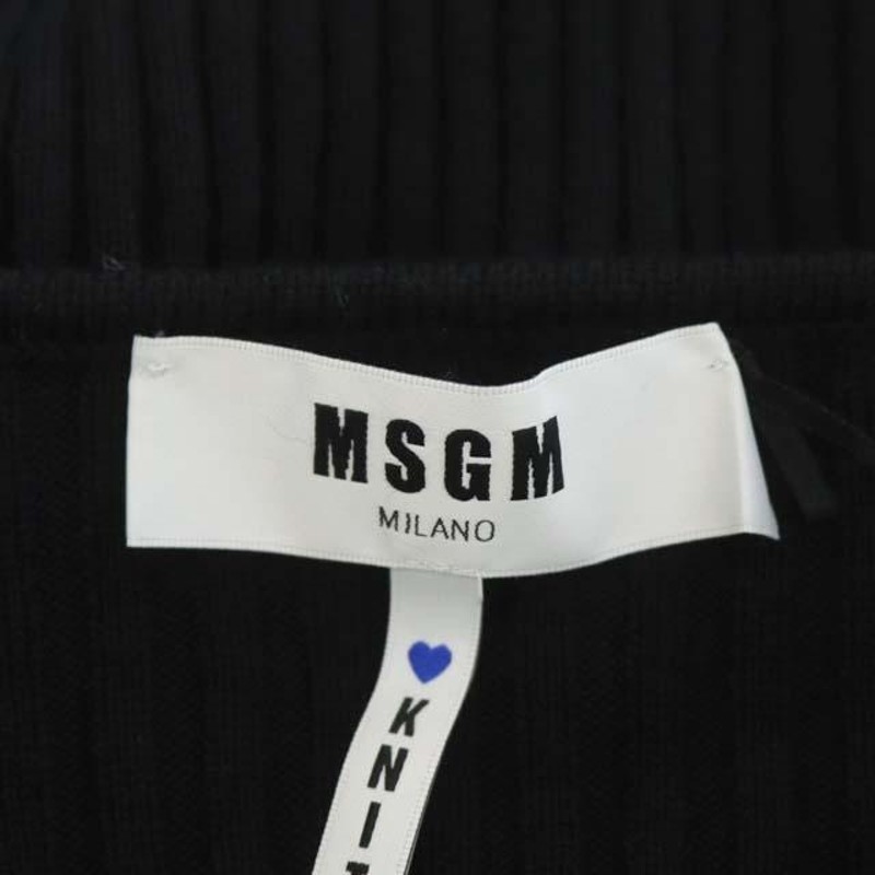 エムエスジーエム MSGM ショルダーフリルニット セーター 五分袖 プル