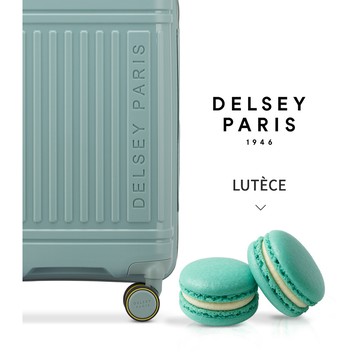 【DELSEY】LUTECE旅行箱-馬卡龍綠 19吋24吋27吋 行李箱 避震雙排輪 防盜拉鍊設計 AirTag 可擴充