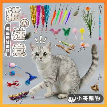 【台灣出貨】逗貓棒 貓玩具 寵物玩具 貓咪玩具 伸縮棒 逗貓 逗貓棒替換頭 伸縮逗貓棒 逗貓棒羽毛 逗貓棒替換
