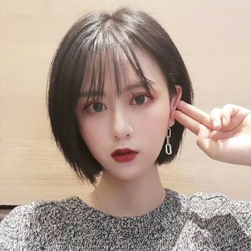 整頂假髮真髮絲-可愛BOBO頭遞針頭旋女假髮3色74ah51【獨家進口】【米蘭精品】