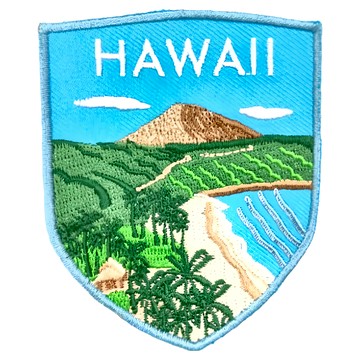 A-ONE 匯旺 美國夏威夷地標造型刺繡 NO.245  7.5 x 6公分，聚酯纖維，台灣製  彩色  1個