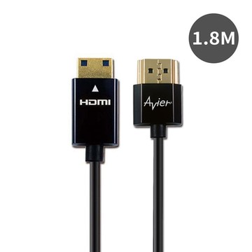 【Avier】超薄極細版 4K 影音傳輸線 Mini HDMI to HDMI - 1.8M