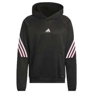 Adidas 連帽長袖上衣 男裝 抓絨 黑【運動世界】JN2491