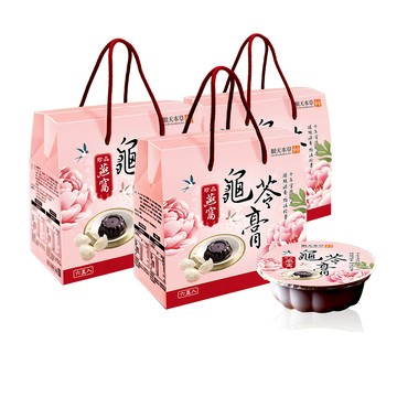 Sun Ten 【官方直營】燕窩龜苓膏-附蜂蜜包(6盅/盒，共3盒) 中秋禮盒