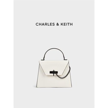 (免運)CHARLES&KEITH夏季女包CK2-50701513復古插扣式氣質手提凱莉包女