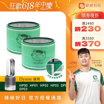 綠綠好日 適用 Dyson HP00 HP01 HP02 HP03 DP01 DP03 空氣清淨機 HEPA抗菌濾芯濾網