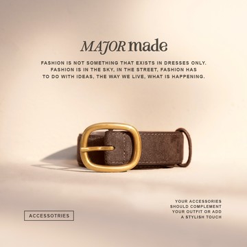 金釦奢絨麂皮皮帶