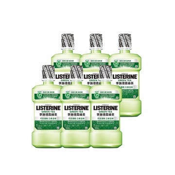 LISTERINE 天然綠茶防蛀護齦漱口水500mlx6