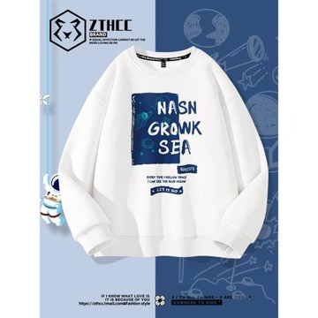 美式衛衣男士2025新款春秋圓領潮流潮牌長袖無帽夏季外套薄款衣服