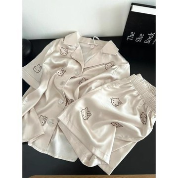 2026新款冰絲睡衣女款春秋短袖高級感甜美家居服夏季天長袖可外穿