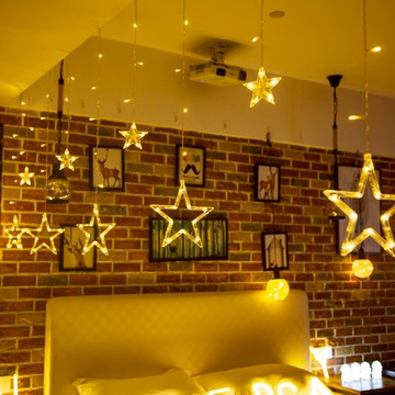 led星星小彩燈閃燈串燈滿天星室內公主房間布置燈飾網紅臥室裝飾