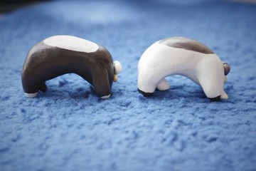 \ 下腰雙生貓 擺飾 /