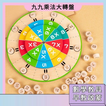 限時特價🚀九九乘法轉盤 木製教具 九九乘法口訣 乘法訓練轉盤 國小數學教具 乘法學習 數學輔助器材