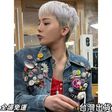 權志龍同款 GD權志龍INS同款power 2025新專輯馬口鐵徽章吧唧胸針裝飾品百搭 台灣快.出