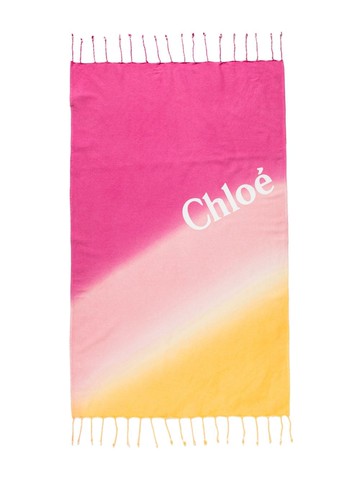 Chloé Kids - ombré-effect beach towel - kids - Cotton/Polyester/Viscose - One Size - Pink
