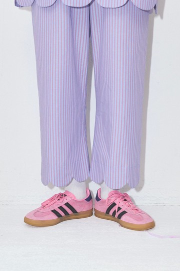 條紋直筒花瓣打底褲