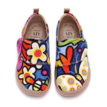 uin 西班牙原創設計 童鞋 黏帶 春暖彩繪休閒鞋K0101011