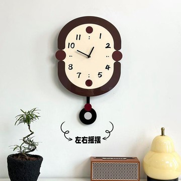 時鐘 掛鐘 大鐘面 精準 居家 裝潢 時尚 中古風時鐘 超靜音時鐘 簡約 懸掛 靜音掃秒 數字鐘 客廳時鐘中古 田螺精選