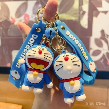 💛吊飾💛卡通哆啦a夢鑰匙扣可愛叮噹貓公仔包包掛件汽車鑰匙圈禮品一體