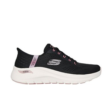 Skechers 思克威爾 Arch Fit 2.0 [150066WBKRG] 女 休閒鞋 寬楦 舒適 黑 粉紅
