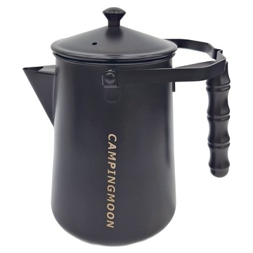 Campingmoon 柯曼 不鏽鋼焚火燒水壺 BKSW-6 21 x 14.5 x 25.5cm 570g 1.5L  黑色  1個