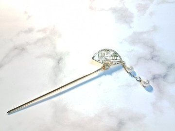 良扇 白 / 髮簪 造型