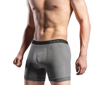 【京美】男-能量銀纖維鍺石彈力褲-平口褲(3件組)