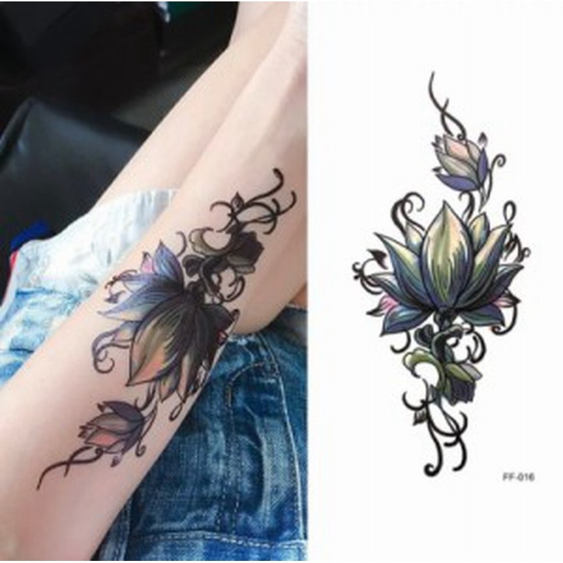 タトゥーシール フェイクタトゥー ノースリーブ 花 蓮 ファッションシール 刺青 入れ墨 文身 Tattoo 送料無料 通販 Lineポイント最大1 0 Get Lineショッピング