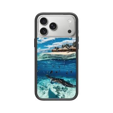 iPhone 17 Pro Max Mod NX -邊框背蓋組合 (相機按鈕) 黑 - Ocean Collection: Let's Sea 海洋系列：一路向海 - 海裡見！（馬爾地夫）