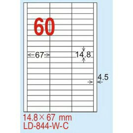 【龍德】LD-844(直角) 雷射、影印專用標籤-螢光五色 14.8x67mm 20大張/包【APP滿額下單4%點數(單一帳號最高1000點)】7/31止